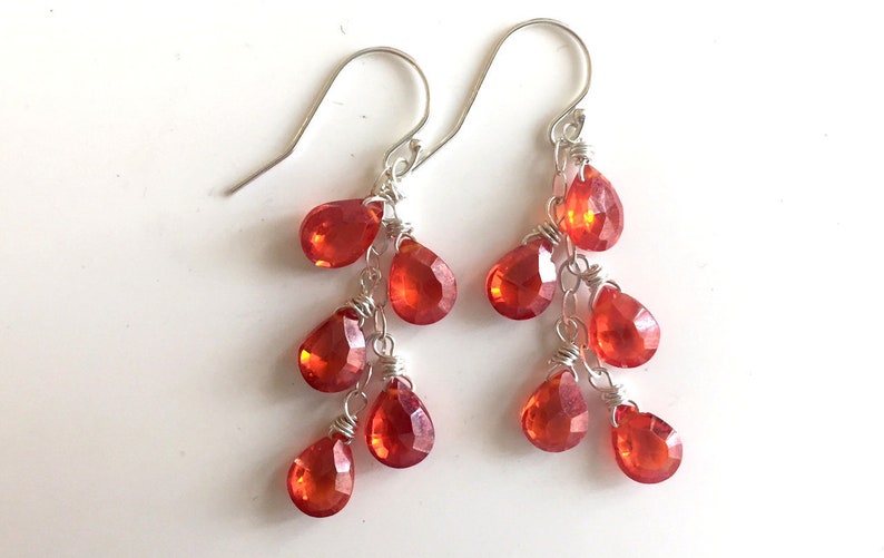 Fire cz shop earrings