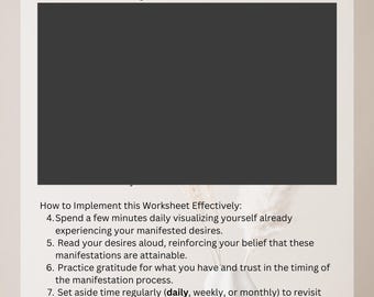 1-2-3 マニフェスティング ワークシートで実現 | アファメーション プランナー | セルフ ヘルプ プランナー | 自己啓発 | ウェルネス プランナー