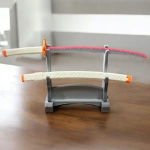 Demon Slayer 3D Printed Mini Katana - 18cm Anime Sword Replica - Cosplay & Display Prop