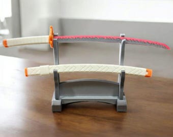 Demon Slayer 3D Printed Mini Katana - 18cm Anime Sword Replica - Cosplay & Display Prop