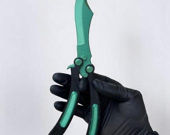 3D Printed Butterfly Trainer | Colorful Safe Knife | Cosplay & Display Prop  | Personolized Custom Stand
