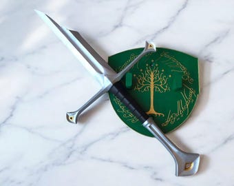 Narsil Sword Replica with Wall Mount, Lord of the Rings Prop, 3D Printed LOTR Gift for Fan, Aragorn Cosplay, Middle-earth Decor