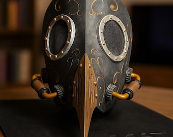 Plague Doctor Mask & Figurine – 3D Printed Cosplay Prop, Hand-Painted Gothic Decor, Halloween Gift