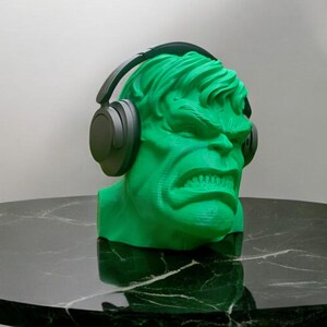 Hulk Headphone Stand, Marvel Avengers Headset Holder, Gamer Gift, Gaming Setup Accessory, Desk Organizer, 3D Printed image 4