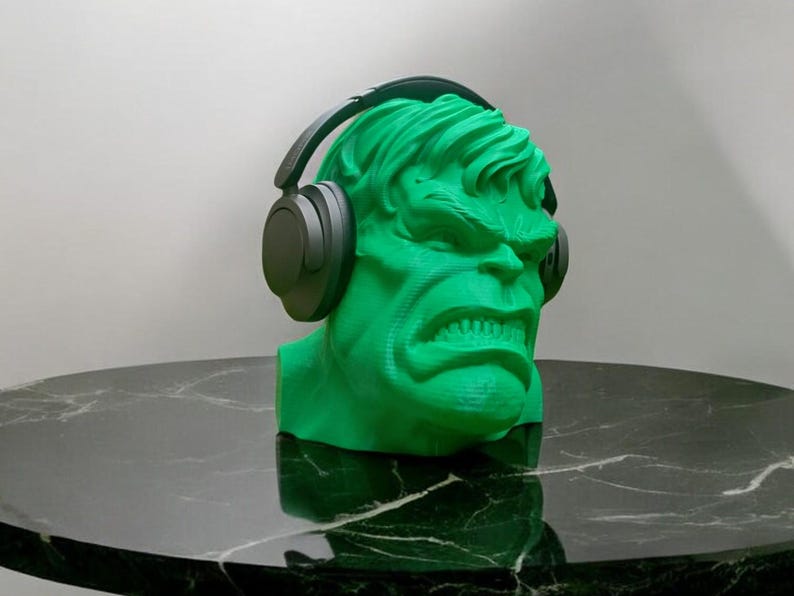 Hulk Headphone Stand, Marvel Avengers Headset Holder, Gamer Gift, Gaming Setup Accessory, Desk Organizer, 3D Printed image 4