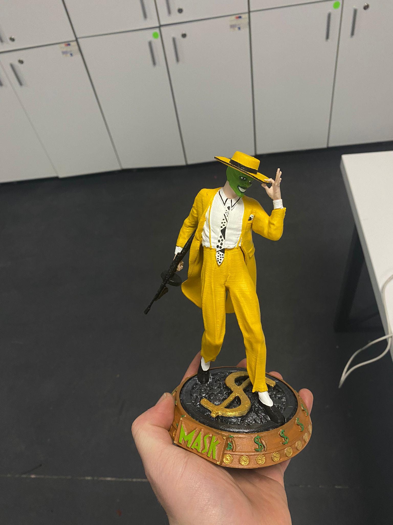 The Mask Figure, Jim Carrey Statue, 90s Movie Collectible, Hand
