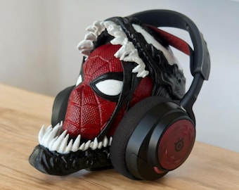 Venom Headphone Stand | 3D Printed Symbiote | Spider-Man Villain Decor