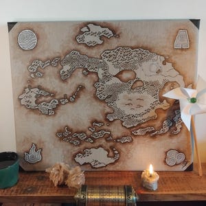Carte d'Avatar le dernier Maitre de l'Air sur toile en lin
