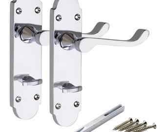 Türgriffset mit Bogenprofil, Türriegel, Badezimmergriffe, Epsom