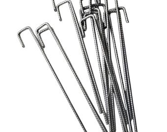 20er-Packung Bewehrungsstahl-Erdanker, hochbelastbar, verzinkt, 12 Zoll, für Feld, Garten, Zäune