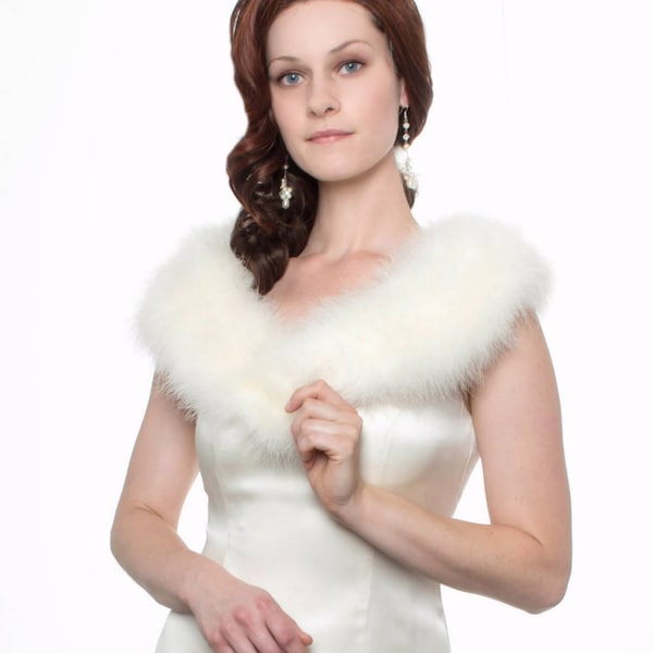 Bridal Marabou Collar MISS FISHER