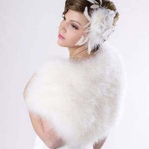 Bridal Marabou Shrug AGNES/ 3 colors available