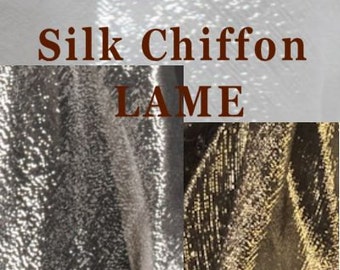 FABRICS: 4 COLORS  Metallic Lurex Silk Chiffon