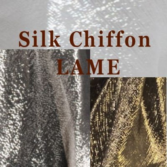 FABRICS 4 COLORS Metallic Lurex Silk Chiffon Etsy Canada