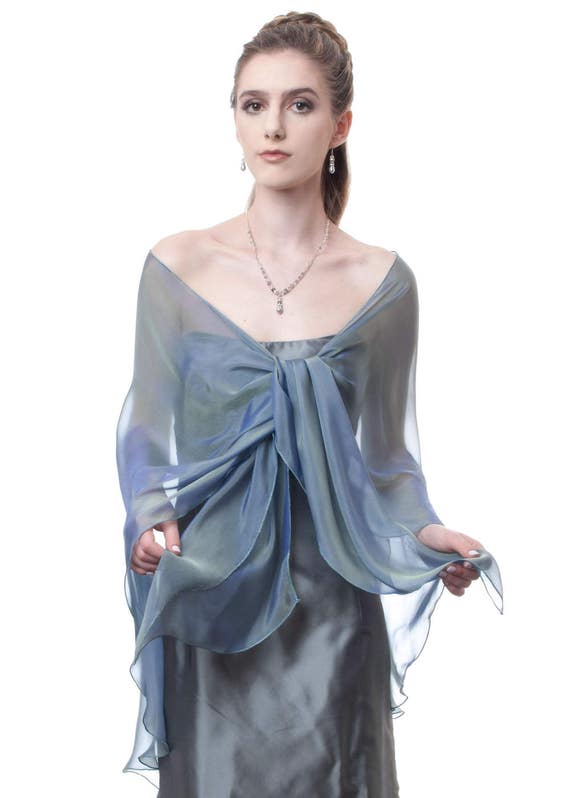 Formal Sheer Silk SHAWL/ WRAP in Color ...