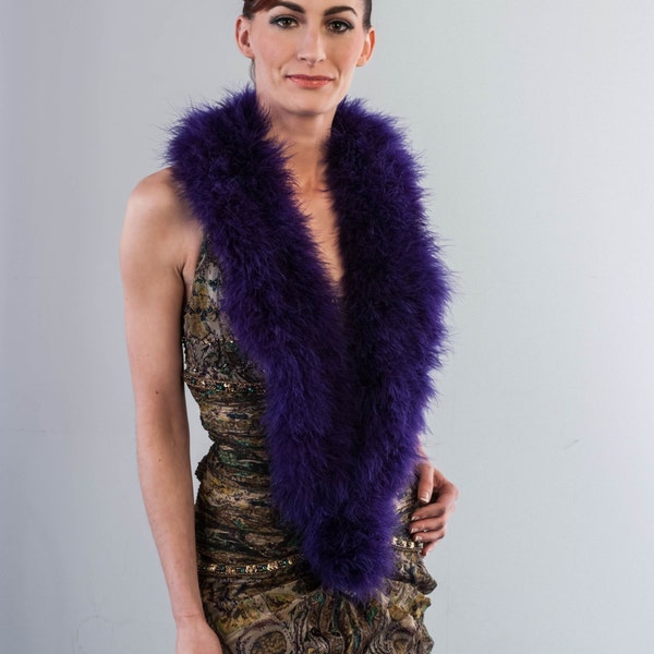 Purple Marabou Collar MISS FISHER