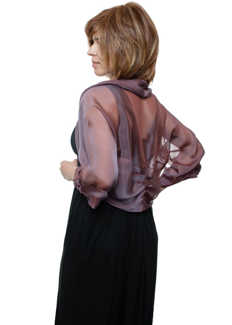 Amethyst Silk Bolero Jacket FIRST LADY Sizes XS 4X