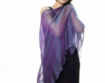 PROMO SALE: Purple Evergreen Silk Shawl