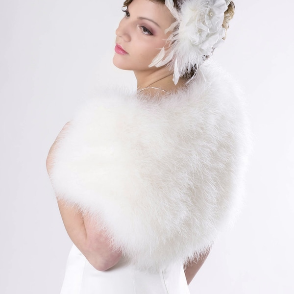 Bridal Marabou Shrug AGNES/ 3 colors available