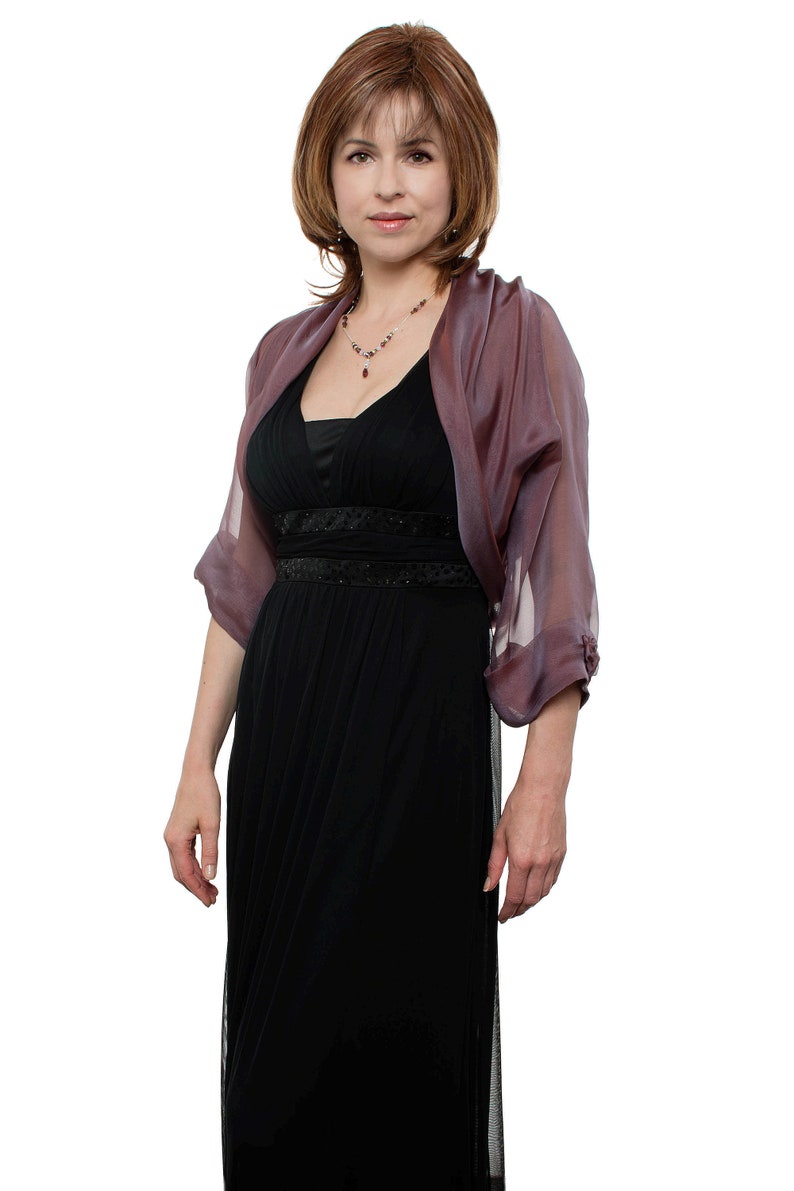 Amethyst Silk Bolero Jacket FIRST LADY Sizes XS 4X