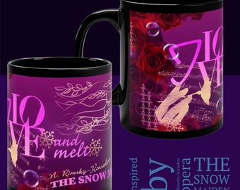 The SNOW MAIDEN – a classic mug with a QR code linked to the romantic song by Meganne Stepka