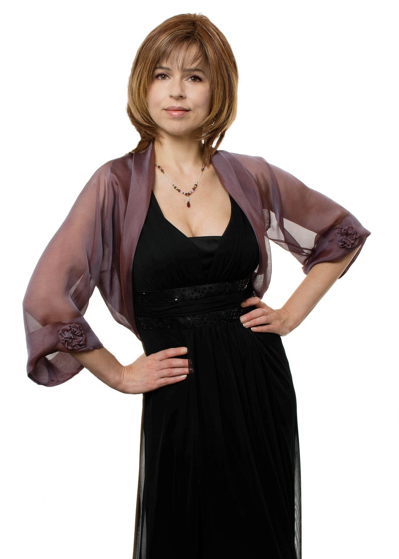 Amethyst Silk Bolero Jacket FIRST LADY Sizes XS 4X