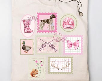 Preppy Hunting Girlfriend Camo Bows png | Coquette girly preppy hunting bow | Duck Hunting PNG | Hunting tee design | Girlfriend Gifts