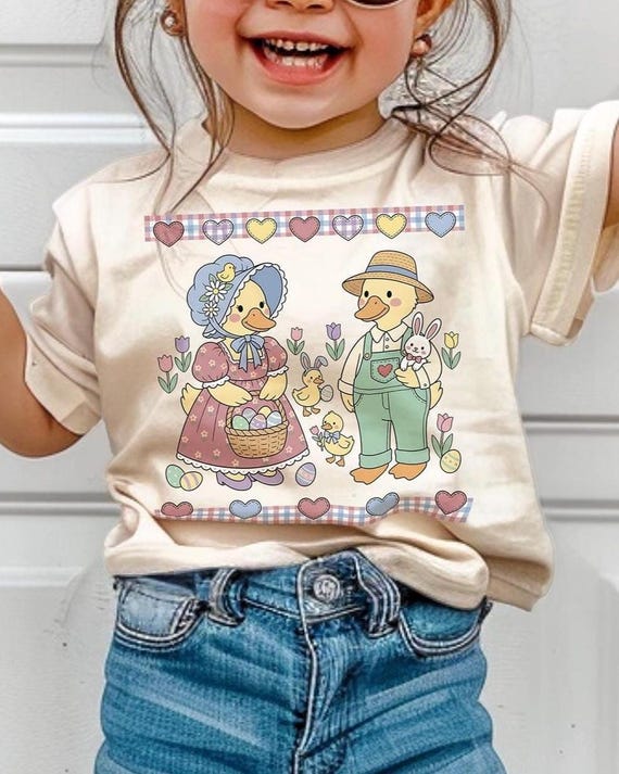 Vintage Easter Duck Png, Country Farmhouse Duck Png, 90s Retro Goose Duck Png, Cottagore Animals Png, Cute Cozy Design