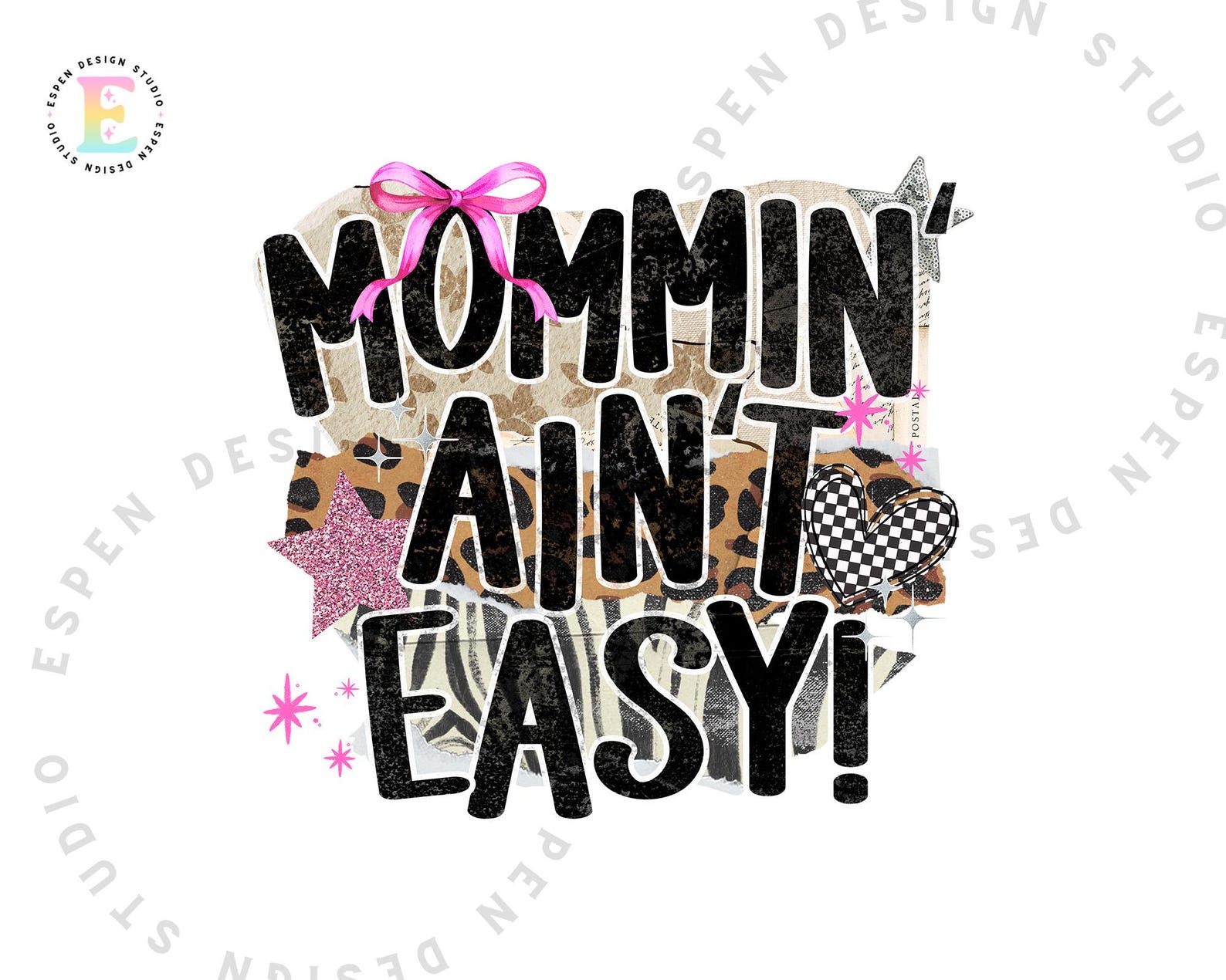 Mommin' Ain't Easy PNG, Trendy Mom Png, Christian Mama Png, Preppy Mama ...