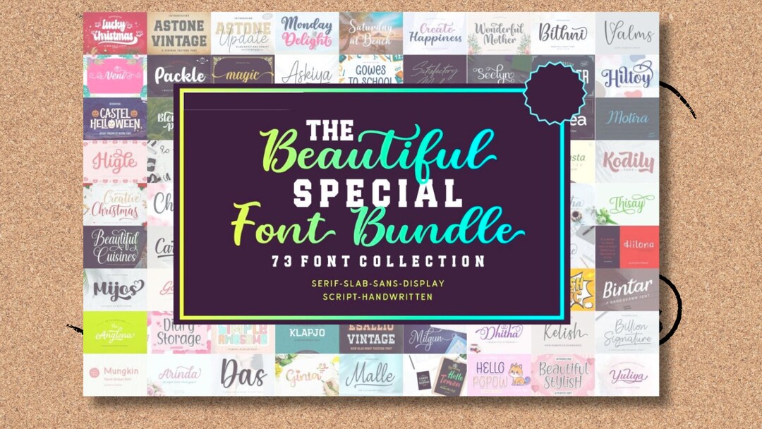 The Beautiful Special Font Bundle, Wedding Font, Cricut Font, Procreate ...