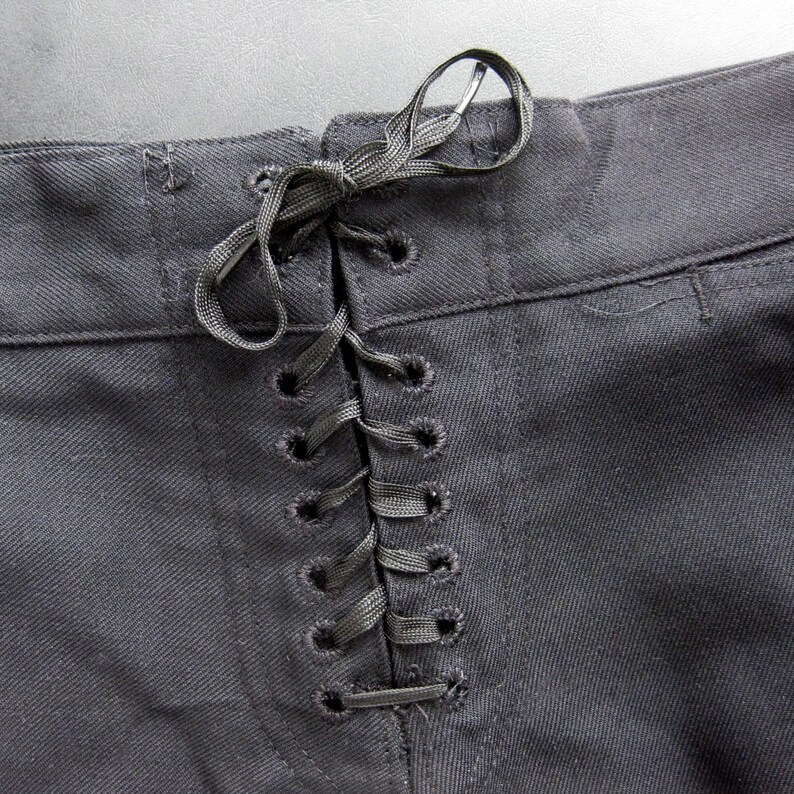 US Navy Issue Wide Leg Wool Gabardine Slacks Rockabilly Style 36L Swing Style 36L Authentic 13-Button SAILOR Pants in Black 100/% Wool