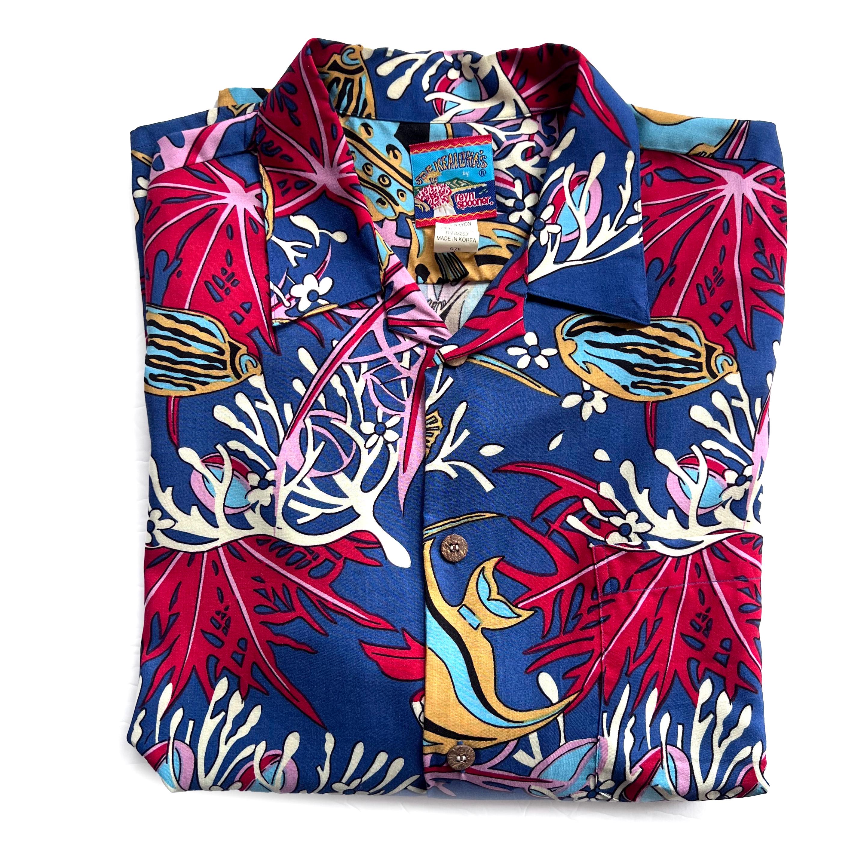 Joe Kealoha's by Reyn Spooner Hawaiian Shirt, Blue