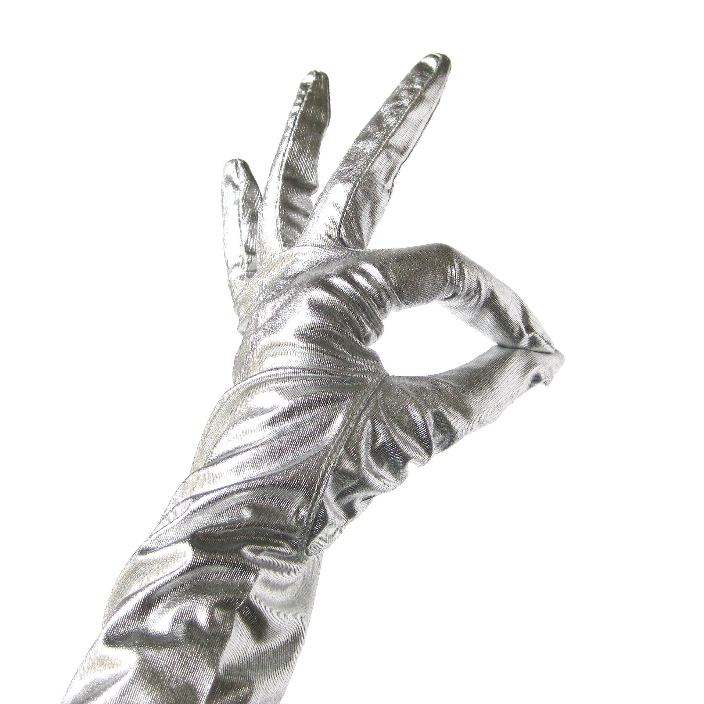 Silver Lame Evening Gloves - Etsy