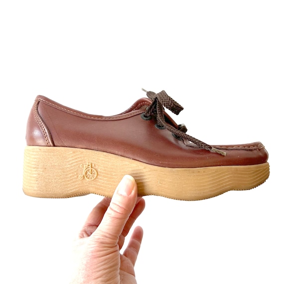 1970s Famolare get There Wavy Platform Wedge Shoes Made in Italy Leather Lace up Shoes Wavy Gum Sole Wedge Hippie Style Size 6 1 2 N Etsy Canada