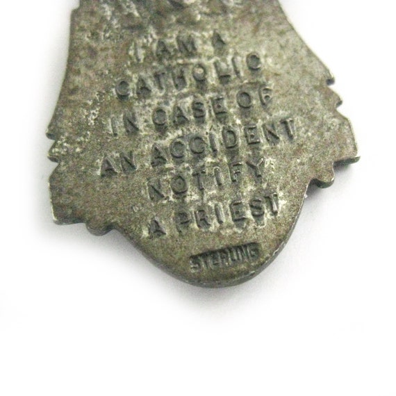 Vintage Sterling Silver Scapular Medal, Last Righ… - image 7