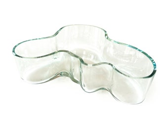 Vintage Iittala Alvar Aalto Glass Bowl: Finnish Mid-Century Decor