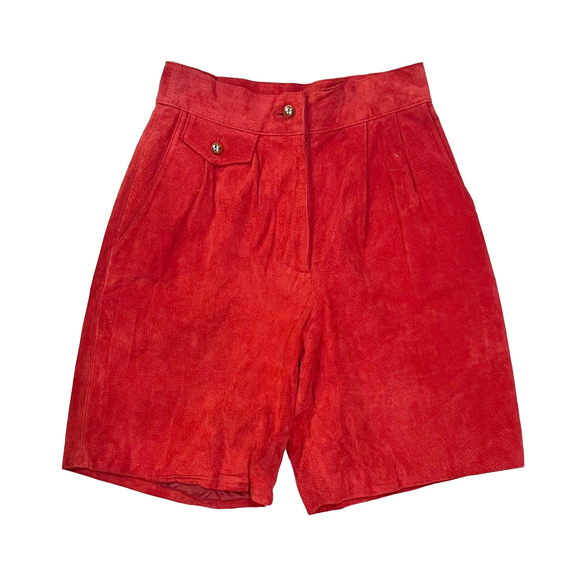 Short En Suède Fabriqué En Espagne - Taille 8 Femme - Occasion En Très Bon état - Couleur Beige