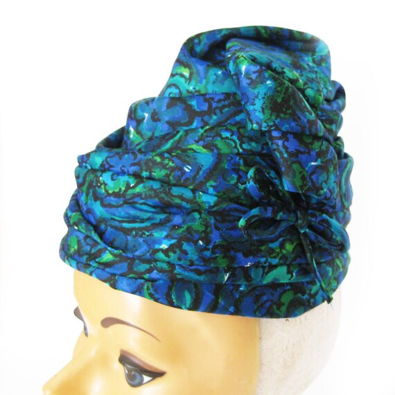 1940s Silk Vintage Turban, Women's Fashion Hat, G… - image 8