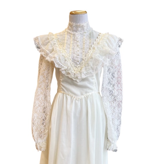 1970s Gunne Sax Maxi Victorian Prairie Dress, Cottage… - Gem