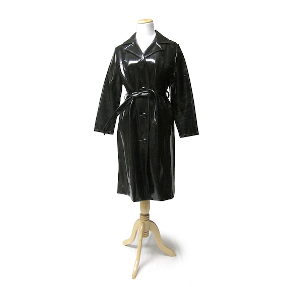 1960s Black Vintage Trench Coat, Travelcoats by Naman