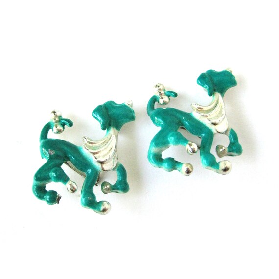 Dog Cluster Pins, Pair of Small Enamel Hounds, Sm… - image 6