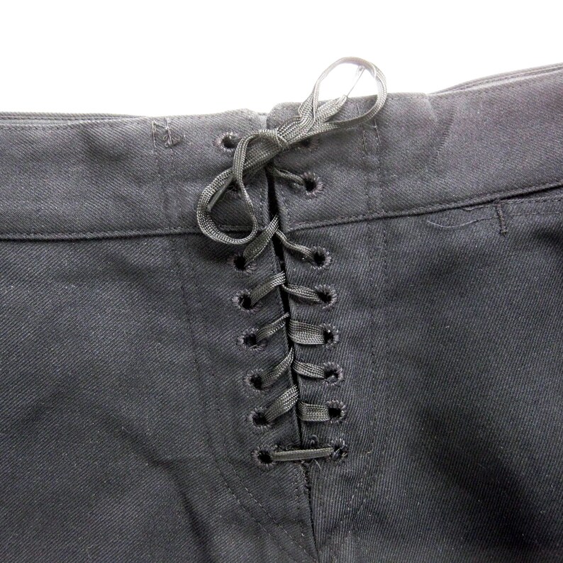 US Navy Issue Wide Leg Wool Gabardine Slacks Rockabilly Style 36L Swing Style 36L Authentic 13-Button SAILOR Pants in Black 100/% Wool