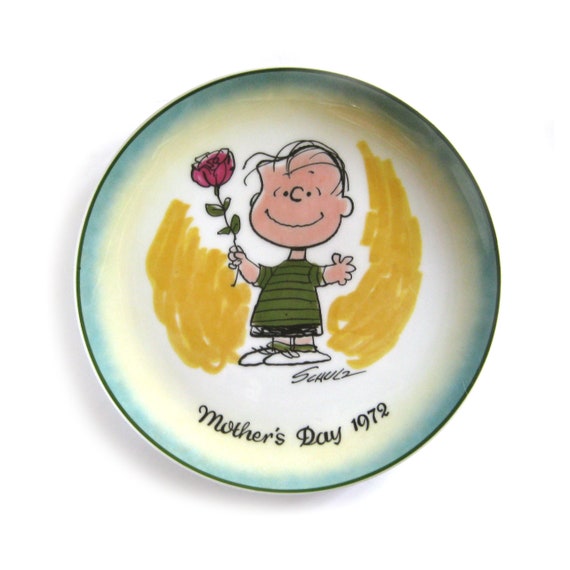 1972 Peanuts Linus Plate, Mother's Day Collector's Edition