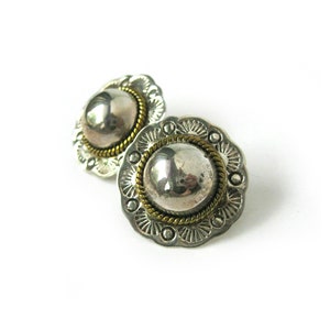Sterling Silber Ohrringe, Taxco Schmuck, Silber Kreise Schmuck, Mexiko 925 TV-159 Statement Ohrringe Senorita Style