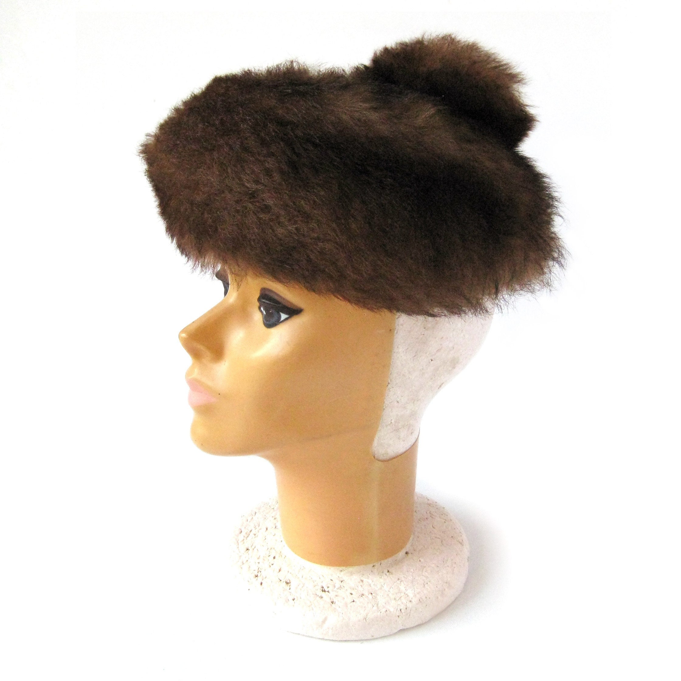 Vintage Tuscan Lamb Fur Hat With Pom Pom, Made in Italy - Etsy