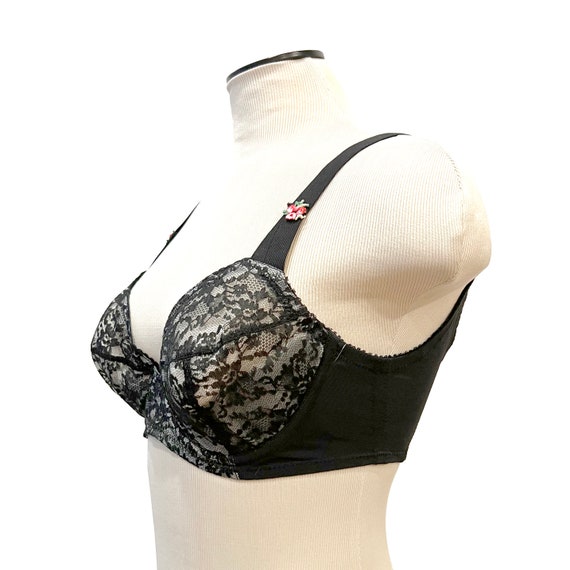 Vintage Image O'youth Bra With Lace Cups, Beauty Black Bra