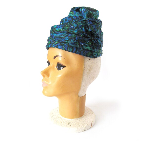 1940s Silk Vintage Turban, Women's Fashion Hat, G… - image 6