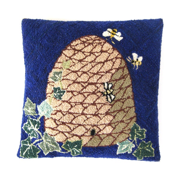 Punch Needle Bee Pillow Etsy