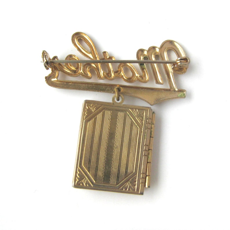 Mother Locket Brooch Mother Brag Book Canada Souvenir Shower Gift Costume Jewelry