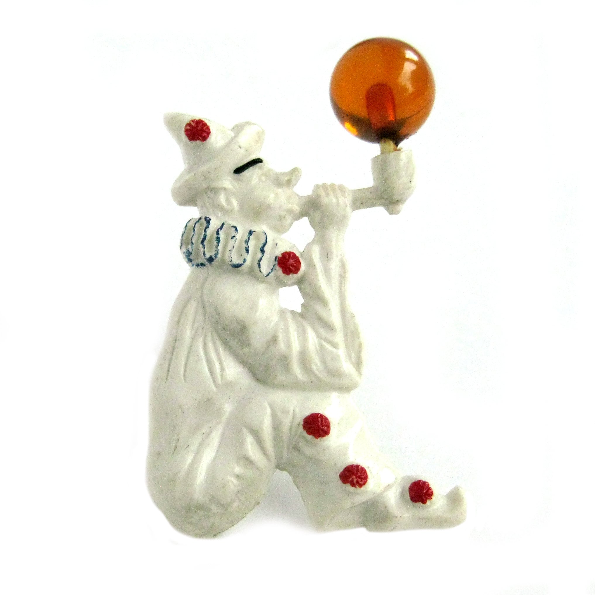 Rarissime Clown En Celluloïd, Neuf, Fond De Bureau D'étude Convert, Ancien